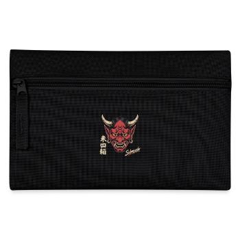 Japanische Maske - Federtasche - Schwarz - Vorne
