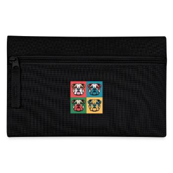 Un bulldog avec un style pop art - Trousse - noir - Devant