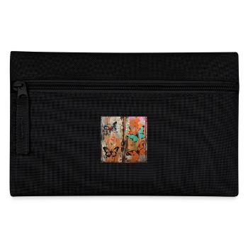 Graffiti rust metal butterflies urban street - Pencil Case - black - Front