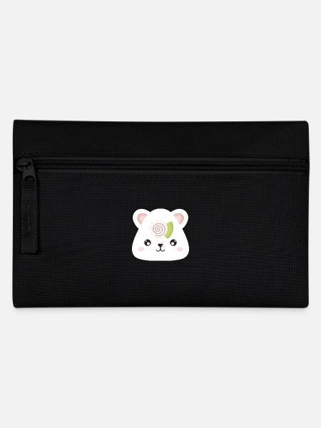 Kawaii Sushi Bear Onigiri - Pencil Case - black