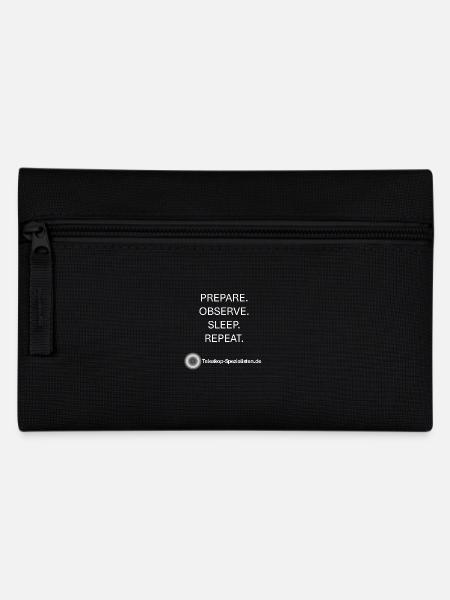 Astronomie Prepare Observe Sleep Repeat Teleskop - Federtasche - Schwarz