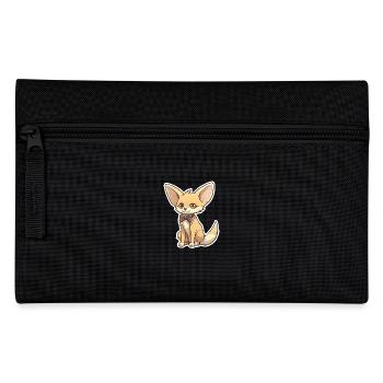 A cute fennec fox wearing a bowtie - Pencil Case - black - Front