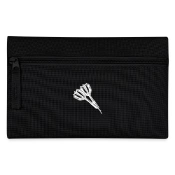 Darts Sport Pfeile in vintage Optik - Federtasche - Schwarz - Vorne