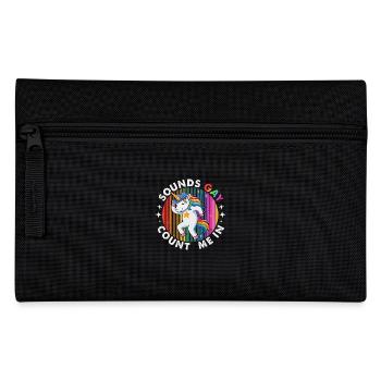 Dancing Unicorn Cowboy Hat - Pencil Case - black - Front