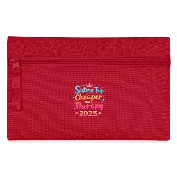 Schwesternreise billiger als Therapie 2025 - Federtasche - Rot - Vorne