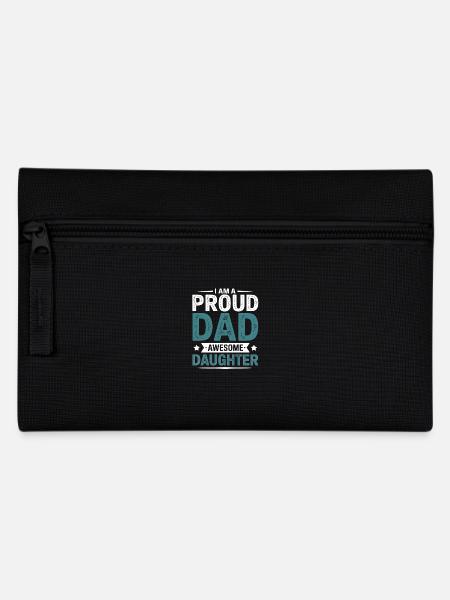 Father and daughter - Pencil Case - black