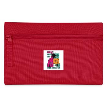 Nurse off Duty wine - Pencil Case - red - Front
