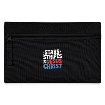 Amerikanischer Gläubiger Christ July 4th Jesus - Federtasche - Schwarz - Vorne