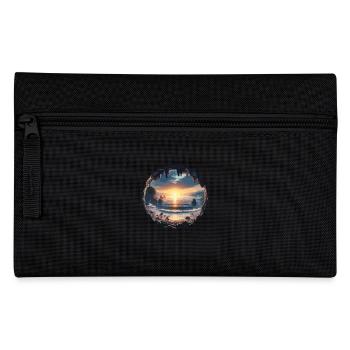 Sonnenuntergang über der mystischen Küste - Federtasche - Schwarz - Vorne