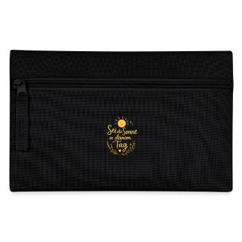 Strahle von Innen - mit einem Lächeln im Herzen - Federtasche - Schwarz - Vorne