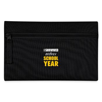 I Survived Another School Year – Funny Quote - W - Pencil Case - black - Front