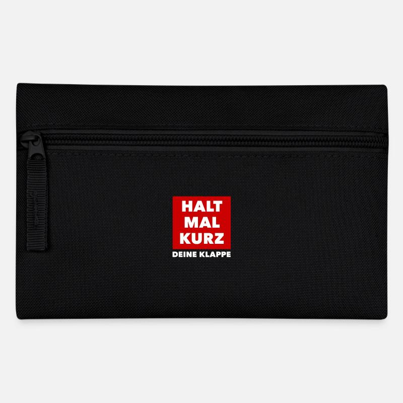 Halt mal Kurz... - Federtasche - Schwarz