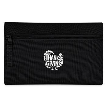 Thanksgiving Türkei - Cooles Vintage Comic Logo - Federtasche - Schwarz - Vorne
