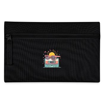 Retro Cassette – Vintage Summer Vibes. - Pencil Case - black - Front