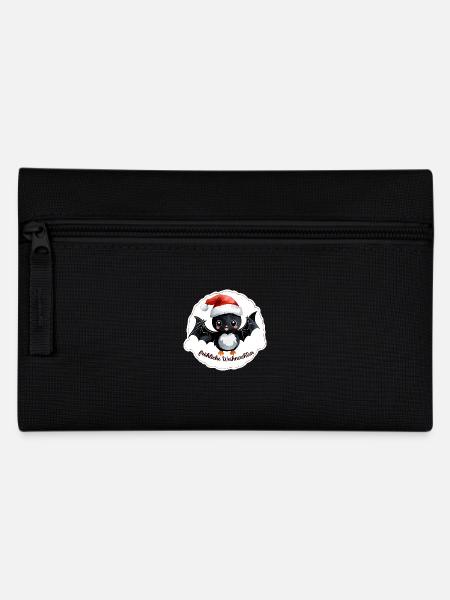 Fledermaus Weihnachten - Federtasche - Schwarz
