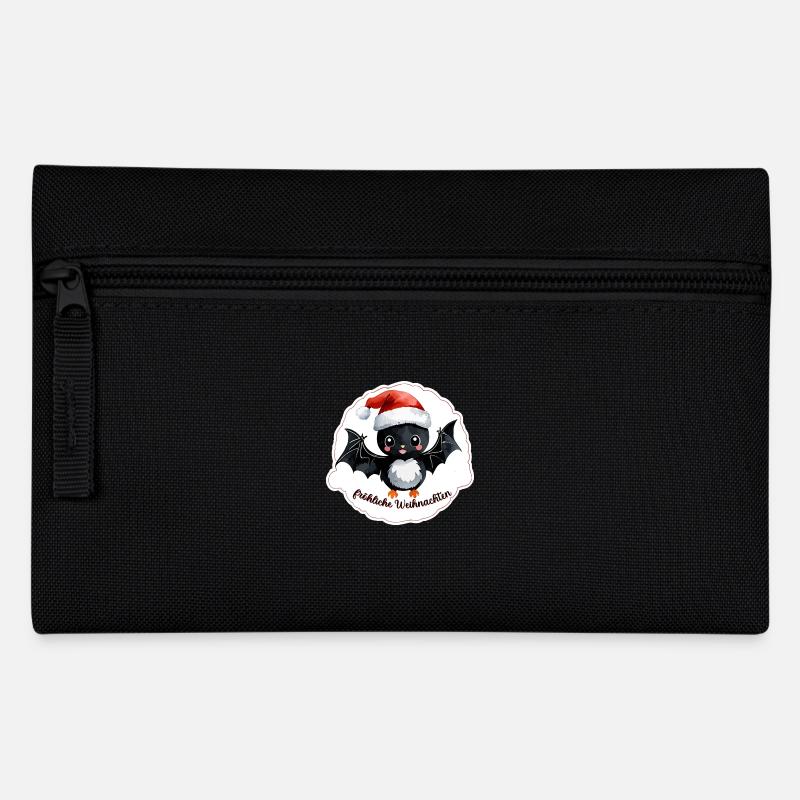 Fledermaus Weihnachten - Federtasche - Schwarz