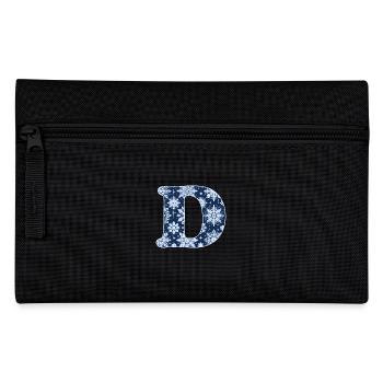 Letter D Snowflakes - Pencil Case - black - Front
