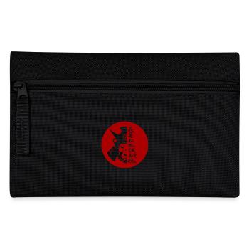 Samurai Bushido – Helmet and 7 Virtues Red - Pencil Case - black - Front