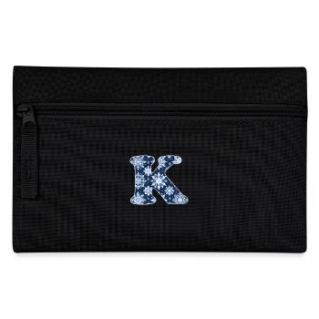 Lettre K Flocons de neige - Trousse - noir - Devant