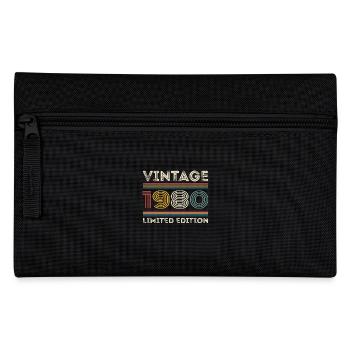 1980 Geburtstag 1980 Retro 1980er Jahre Geschenk 1980er Jahre - Federtasche - Schwarz - Vorne