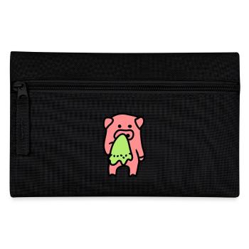 Pig sad / sick 3 - Pencil Case - black - Front