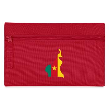 Kamerun Karte - Federtasche - Rot - Vorne
