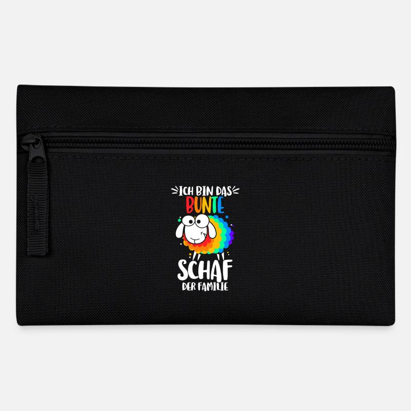 Ich bin das bunte Schaf der Familie - Federtasche - Schwarz