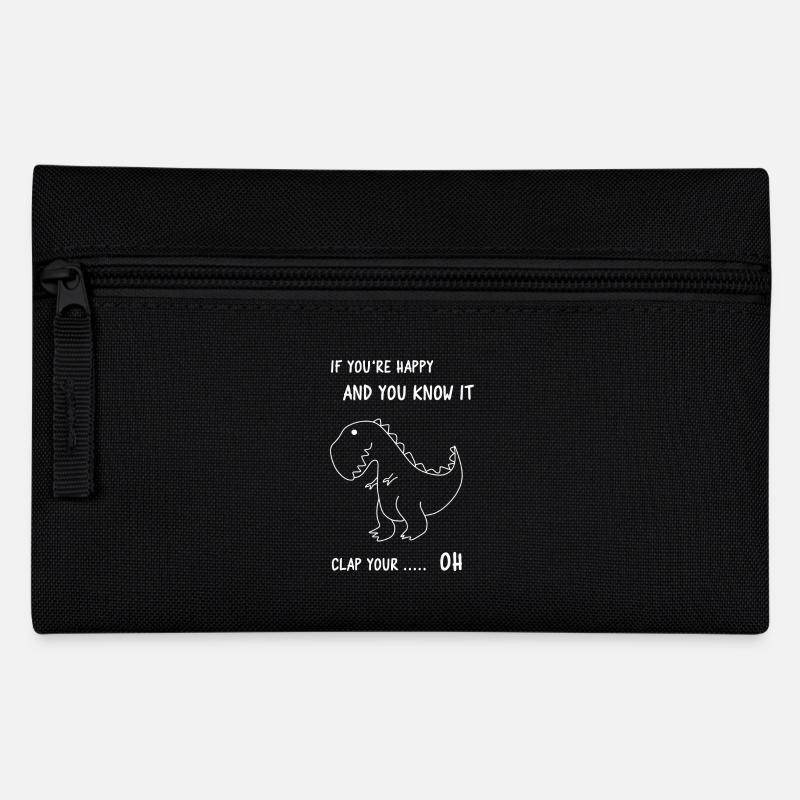 If you happy and you know it clap your OH - Federtasche - Schwarz