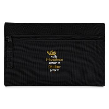 Echte Prinzessinnen werden im Oktober geboren! - Federtasche - Schwarz - Vorne