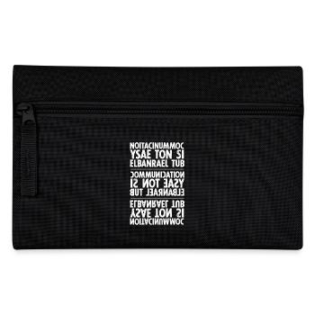 communication white sixnineline - Pencil Case - black - Front