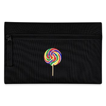 Colorful lollipop with stalk - Pencil Case - black - Front