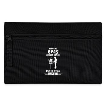 T-Shirt Geschenk - Imker echte Opas imkern - Federtasche - Schwarz - Vorne