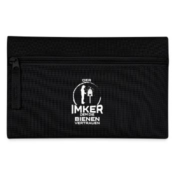T-Shirt Geschenk - Imker dem Bienen vertrauen - Federtasche - Schwarz - Vorne