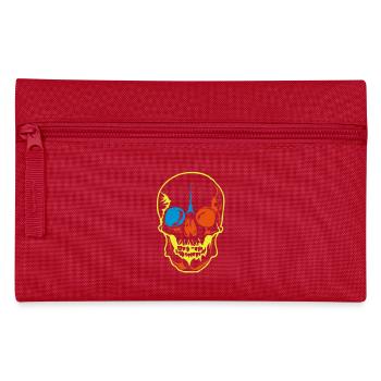 death head dead artistic Skeul - Pencil Case - red - Front