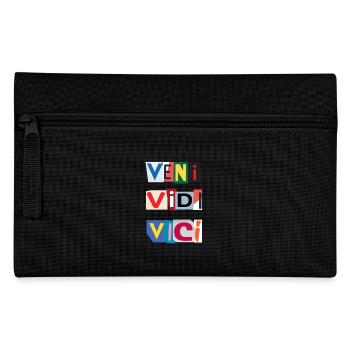 Veni Brief in Zeitungen - Federtasche - Schwarz - Vorne
