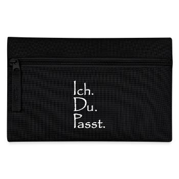 Ich und Du Passt Liebe Weiss - Federtasche - Schwarz - Vorne