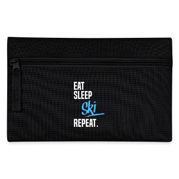 EAT SLEEP ski - Federtasche - Schwarz - Vorne
