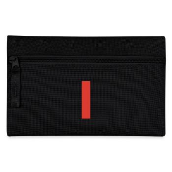 Red vertical bar on T-shirt - Pencil Case - black - Front