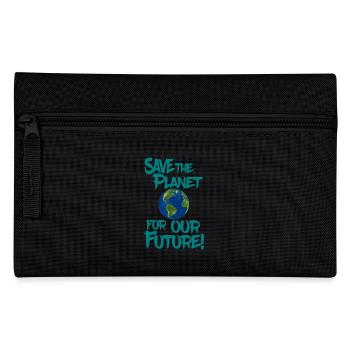 Save the planet for our future! - Federtasche - Schwarz - Vorne