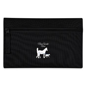 Never Walk Alone Pferd Hund - Federtasche - Schwarz - Vorne