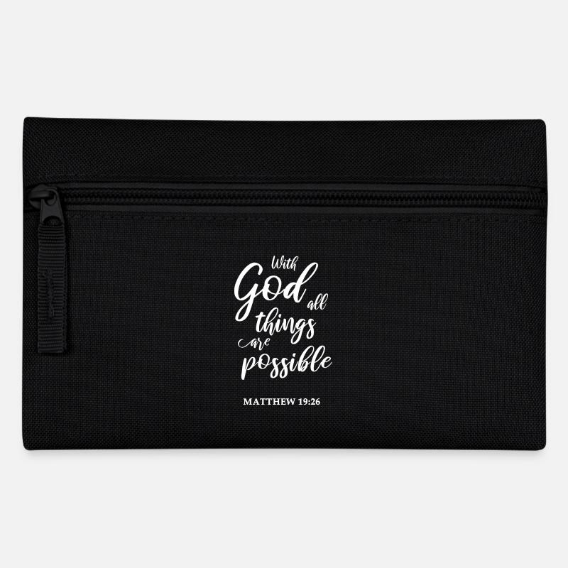 Christliches Bibel Zitat - Federtasche - Schwarz