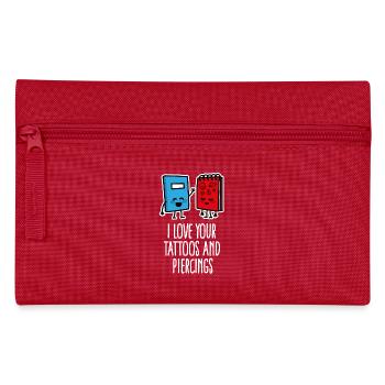 Funny Piercing Tattoo Tattoo Tattoo Artist - Pencil Case - red - Front
