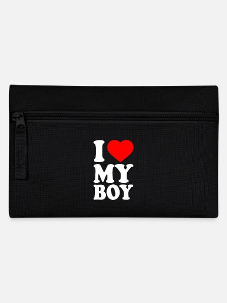 I love my boy - Federtasche - Schwarz