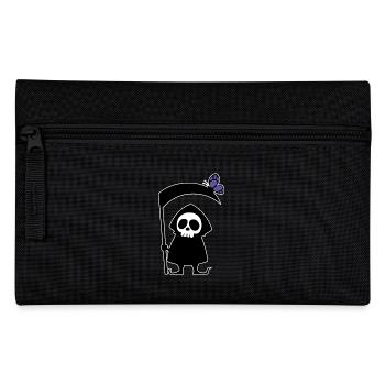 Mignon Mort Faux Scary Crâne Squelette Halloween - Trousse - noir - Devant