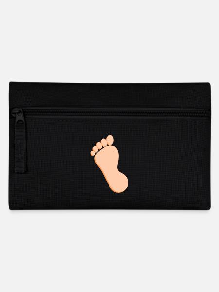 Fuß Füße Fußpflege Podologie Geschenk Geschenkidee - Federtasche - Schwarz