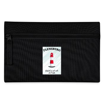 Flensburg Leuchtturm Falshöft, Mehr als Punkte - Federtasche - Schwarz - Vorne