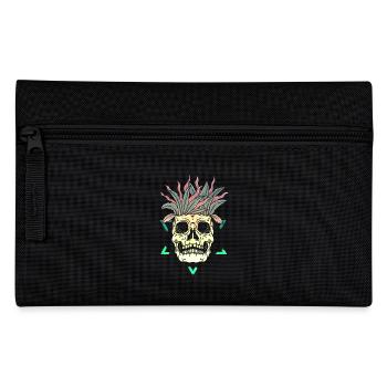 Squelette Squelette Os de patineur Tête de squelette de crâne - Trousse - noir - Devant