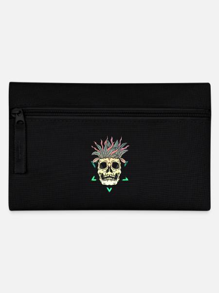 Squelette Squelette Os de patineur Tête de squelette de crâne - Trousse - noir