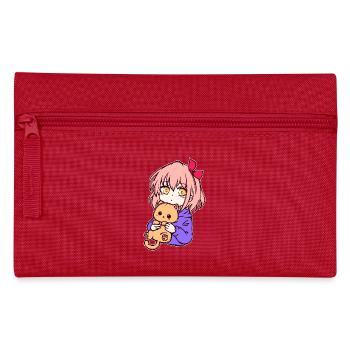 Anime Girl Manga Cartoon Comic Mangastyle - Pencil Case - red - Front