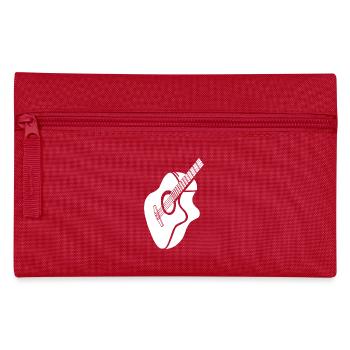 white guitar - Pencil Case - red - Front
